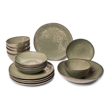 BONAMI SELECTION Servis za jelo 16 kom od kamenine Nephrite
