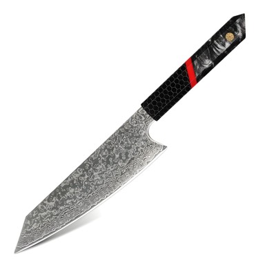 Damaskovski kuhinjski nož Za-37452 Utility Kp37452, crni i crveni