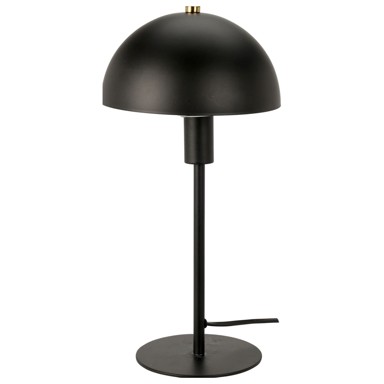 Stolna metalna lampa, crna, 18 × 36 cm