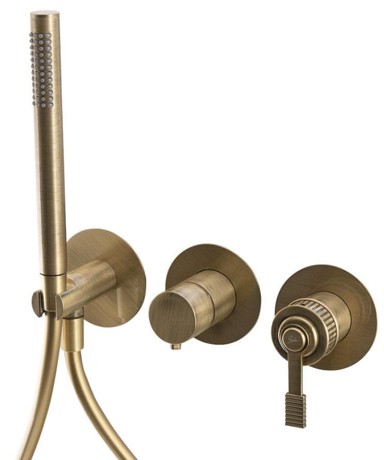 SAPHO Ugradbena tuš miješalica Versi, ručni tuš, 2 izlaza, brončana
