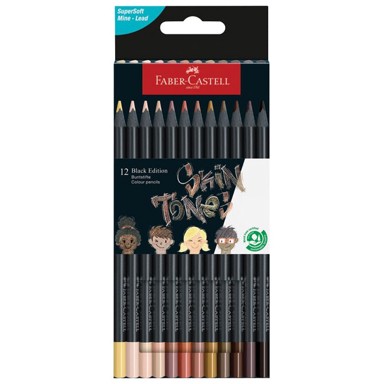 FABER-CASTELL Boja 116414 drvena black edition skin tones 12 boja