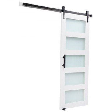 VEVOR Klizna vrata za štalu, 762 x 2134 mm, bijela