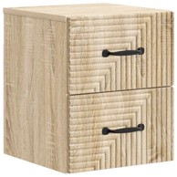 Noćni ormarić za montažu na zid, 34,5 x 33 x 40 cm, hrast sonoma