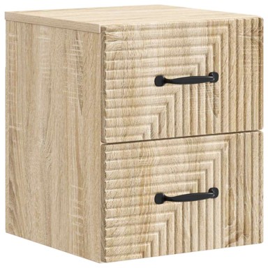 Noćni ormarić za montažu na zid, 34,5 x 33 x 40 cm, hrast sonoma