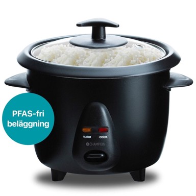 CHAMPION Kuhalo za rižu Mini RK400, keramička posuda, 0,6 l, 300 W, crno