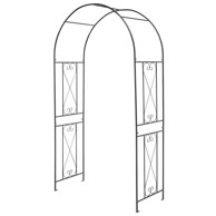 NORTHIX Metalni vrtni luk za penjačice, 120 x 56 x 220 cm, crna
