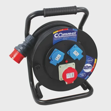 COMMEL 200-392 kabelska motalica na pvc bubnju 280 mm, cee, trofazna (kombinirana), 16