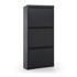 KAVE HOME Antracitni metalni cipelar s 3 preklopne ladice Rox