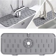 BRUNBESTE Univerzalna silikonska odvodna podloga za sudoper 36,5x14 cm BB-3247, siva