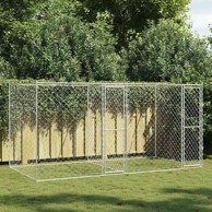 Kavez za pse 400×200×200 cm, srebrni, cinkani čelik