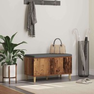 Klupa za hodnik s jastukom i vratima 60x38x46 cm, staro drvo