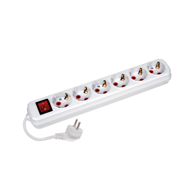 Šesterostruka utičnica s prekidačem, 5 m kabela