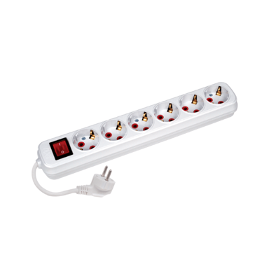 Šesterostruka utičnica s prekidačem, 5 m kabela