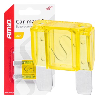 AMIO MAXI auto osigurač, 20A, 1 kom, žuta