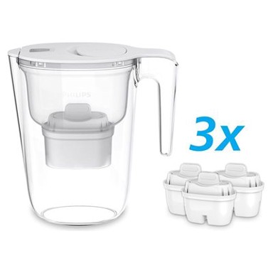 PHILIPS Vrč za filtriranje vode AWP2933WHT, 2,6 l, bijeli, 2 dodatna filtera
