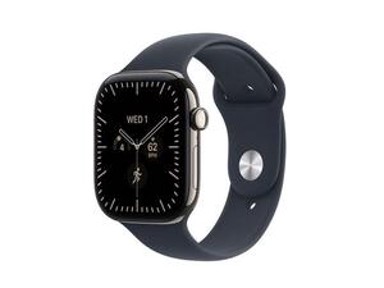 APPLE Pametni sat Watch Series 12, GPS + Cellular, 42 mm, kućište od prirodnog titana, tamnoplavi sportski remen M/L, MJGG4WF/A