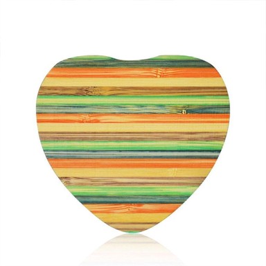 SYMFONY Bežični punjač, drveno srce, šareno