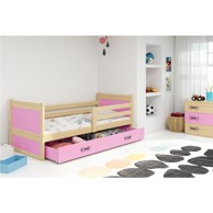 BMS Krevet Rico + ladica, 200×90 cm, PINE roza