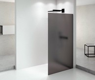 POLYSAN Tuš paravan ARCHITEX, 762 mm, dimljeno staklo, Antidrop, crna mat