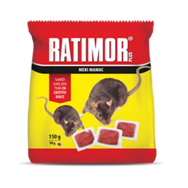 RATIMOR Zaštita od glodavaca Plus Bromadiolon mm 150 g duplex