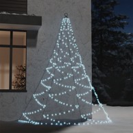 Zidno drvce s metalnom kukom i 260 LED lampica, hladno bijelo, 3 m
