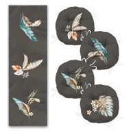 MILA HOME Set od 4 jastuka za sjedenje i nadstolnjaka