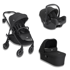 JOIE Dječja kolica 3u1 Versadrift + košara Ramble XL + autosjedalica i-Snug2, Raven