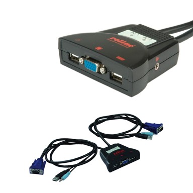 ROLINE KVM preklopnik Star, 1 korisnik, 2 računala, USB, audio
