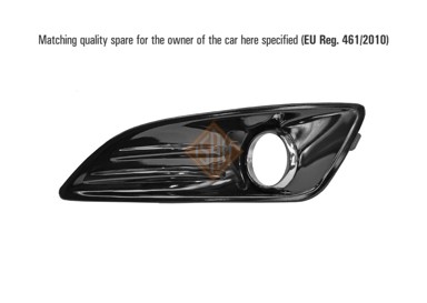 ISAM Maska branika Ford Fiesta 13-17, sjajna/krom, prednja lijeva, sa maglenkom