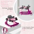 NORTHIX Hodalica za bebe, 4u1, sklopiva, podesiva visina, nosivost 15 kg, ljubičasta