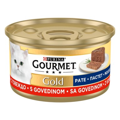 GOURMET GOLD Hrana za životinje MOUSSE GOVEDINA, 85 g