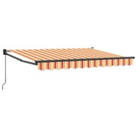Ručno sklopiva tenda, 3,5 x 2 m, žuta, narančasta i bijela, antracitni okvir