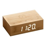 GINGKO Digitalna budilica Flip Click, prirodna