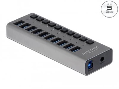 DELOCK USB koncentrator, 10 USB-A 3.0