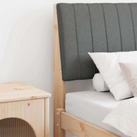 Tapecirano uzglavlje tamno sivo 80 cm čvrsto borovo drvo