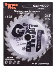 GERMA FLEX Karbidni disk za rezanje drva, 125 x 22,2 mm, 24 zuba