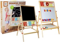 Drvena ploča za crtanje ABACUS i sat, brojevi i magnet