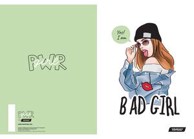 TARGET Bilježnica Girl Power, A4, geometrija, 54 lista, meki uvez