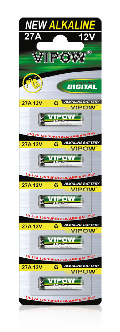SLOMART Baterije VIPOW LR27A 12 V, 5 kom (istekao rok)
