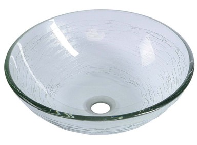 SAPHO Stakleni umivaonik, promjer 42 cm, prozirni s motivom