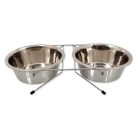 DOG FANTASY Set posuda s postoljem od nehrđajućeg čelika, Ø21 cm