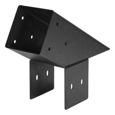 VEVOR Set nosača pergole, 4x4 inča, šiljati krov, 92x92 mm, crni