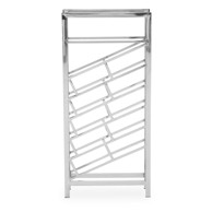 PREMIER HOUSEWARES Metalni držač za boce vina, Barolo, 24 boca, sjajno srebrna