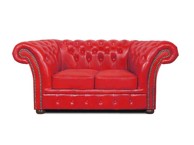 CHESTERFIELD Dvosjed Winfield Basic Leather, 2-sjedišta, Red