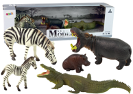 Set figurica divljih životinja, model Hipopotam i Zebra