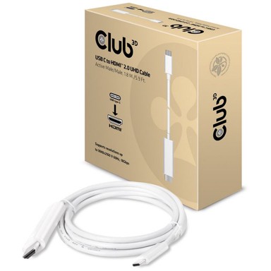 CLUB 3D USB-C na HDMI 2.0 UHD, aktivni kabel, 1.8m, CAC-1514