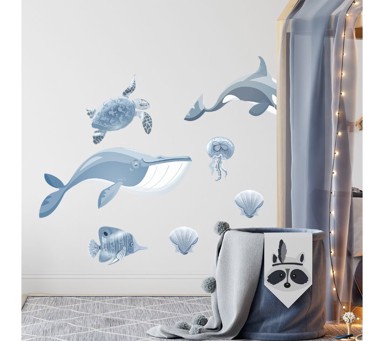 PASTELOWE Zidne naljepnice Ocean
