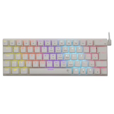 WHITE SHARK Tipkovnica GK-002122 Wakizashi, plavi switch, žičana, bijela