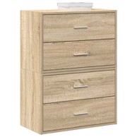 Ormari s 2 ladice 2 kom boja hrast 60x31x40cm konstruirano drvo