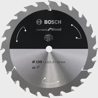 BOSCH List kružne pile Standard for Wood 150 mm 24Z (10 mm rupa, za ručne akumulatorske pile)